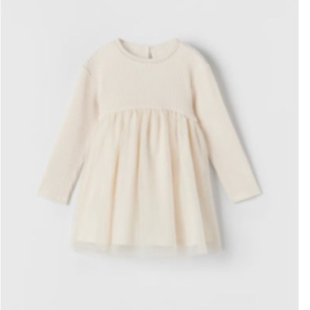 Zara baby girl combination tule dress